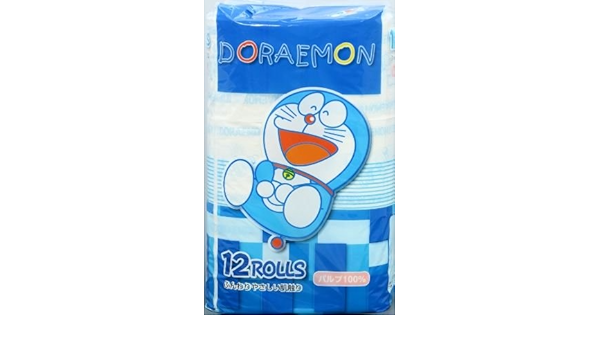 Amazon ドラえもん パルプ 100 プリント12ロール 8入 ちびまるこ トイレットペーパー