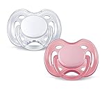 Philips AVENT Freeflow Pacifier BPA, Free Pink / White, 0-6 Months (Pack of 2) by Philips AVENT [並行輸