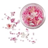 ストアーズクラブ 【封入材】 蝶舞う輝石の花庭【薔薇】レジン 蝶々 ローズ ピンク 手芸素材