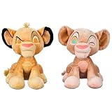 ディズニーストア公式シンバ&ナラぬいぐるみセット – ライオンキング30周年 - 刺繍入りのぬいぐるみ2組 - ぬいぐるみファンのためのかわいいぬいぐるみデュオ & ライオンキング映画