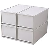 JEJ 収納チェスト ストラ(stora) Lサイズ アイボリー 4個組 幅39×奥行74×高さ30cm STR-74L-4 IV/IV