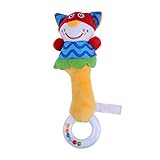 Domybest おもちゃ 子供おもちゃ ぬいぐるみ ガラガラ ふわふわ 知育玩具 新生児 赤ちゃん カラフル 聴覚 視覚刺激 お祝い ギフト（子猫の形 ）