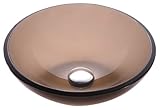 Kraus GV-103-14 Clear Brown 14 inch Glass Vessel Bathroom Sink by Kraus