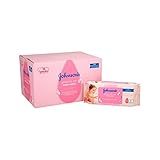 穏やかなすべての上には、パックあたり12×56ワイプ (Johnson's Baby) (x 6) - Johnson's Baby Gentle All Over Wipes 12 x 56 per