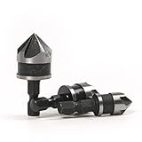 3pc Hex Shank 5 Flute Woodworking Countersink Drill Bit Deburring Tool [並行輸入品]
