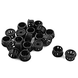 uxcell スナップブッシング　ケーブルスナップブッシング　ケーブルスナップカバー　プラスチック　ブラック　16mm　19g　20個