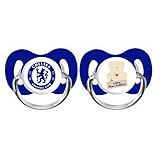 チェルシー フットボールクラブ Chelsea FC オフィシャル商品 ベビー・赤ちゃん用 おしゃぶり 2個セット (ワンサイズ) (ブルー/ホワイト)