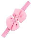 Nice Days（ナイス　ディズ）　ベビーヘアバンド　女の子蝶結び　ボウタイ　リボン　シフォン (ピンク)