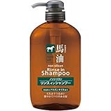 【セット品】熊野油脂 馬油リンスインシャンプー 600ml【×6個】