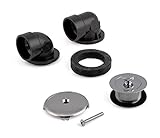 Americanバルブtd4crtck Bath Drain 1 – 1 / 2インチツイストと閉じブラックABS SCH 40トリム、クローム