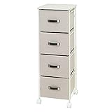 布製ボックスチェスト【幅30 奥行35 高さ90モデル 4段】 ファブリックチェスト チェシー おしゃれ タオル収納 サニタリーチェスト 子供部屋 おもちゃ箱 キャスター付きボックス タンス 洋服ダンス 洋服収納 北欧