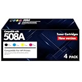M553 508A トナーカートリッジ 4個パック 508X 互換 HP 508A CF360A CF361A CF362A CF363A 508X Laserjet M553dn M577 M553X M553N プリンターインク 新バージョン (ブラックシアン イエロー マゼンタ)