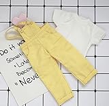 ブライス BJD 服30cm 1 / 6 BJD SD YOSDドール 服 ファッションデニムオーバーオール パンツ と半袖 Tシャツ セット人形アクセサリー (yellow)