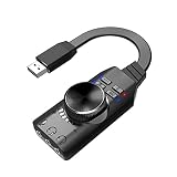Hobbyant PLEXTONE GS37.1チャンネルサウンドカードアダプター外部USBオーディオ3.5mmヘッドセットマイクPUBGリーグオブレジェンドPCコンピューターノートブックデスクトップウィンドウ
