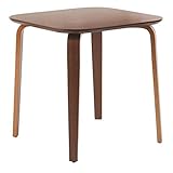 ダイニングテーブル リビングテーブル 【正方形 幅70.5cm】 木製 ウォールナット材突板 『ボッカ70』 ミディアムブラウン