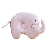 ベビー 枕 新生児 赤ちゃん 絶壁防止 向き癖防止 ベビー ピロー 可愛い 象 ソフト (ピンク)