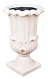 BirdRock Garden Melodia Urn - Aged White | Indoor Outdoor Planter Urn [並行輸入品]