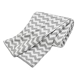 American Baby Company 100% Cotton Sweater Knit Blanket Gray Zigzag [並行輸入品]
