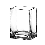 Syndicate Sales 4'x3' x 5 1/2' Rectangle Vase, Clear [並行輸入品]