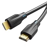 VENTION HDMIケーブル 3m ウルトラハイスピード(1-5ｍ認証) HDMI2.1 8K HDCP対応 HDMIオス-オス 1m 1.5m 2m 3m 10m 急速伝送 高耐久 金メッキ端子 編組メタル TV PC対応 ブラック HDMIコード HDケーブル 12ヶ月保証