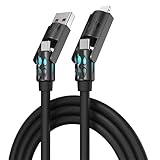 4in1充電ケーブル1.5M【60W超高速充電・480Mbpsデータ転送】USBTypeCケーブルCtoC/Type-CtoLightning/USB-AtoType-C PD5A急速充電液体シリコーンけーぶる30,000回曲げテスト済み柔軟不易結び発光LED ほのかな香り付きMacbook/iPhone/iPad/Samsung Galaxy/Pixel/Switch各種対応 (ブラック)