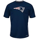 NFL新しいEngland Patriots半袖合成ティー、2 x Tall , Navy