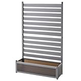 山善 ガーデンマスター アルミプランターフェンス(幅90高さ149) グレー KAPF-90150(GY)