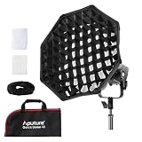 Aputure Light Dome III 3ft/90cm ソフトボックス,まったく新しいクイックフォールドデザインのボーエンズマウント、ディフューザー付きハニカムグリッドゲルホルダー、キャリーバッグ