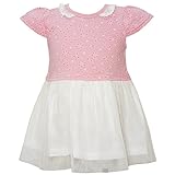 2016年 夏物 UZULAND ウズランド 天竺 オパールプリント ドッキング 半袖ワンピース ピンク◇95cm