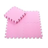(30cm x 30cm x 1cm/11.81" x 11.81" x 0.39", Pink) - Bluelans 9Pcs Kids Foam Floor Play Mat Game Puzz