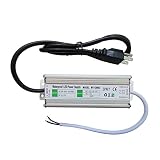 Leciel 60W LED Driver Transformer, Waterpoof 12 Volt DC Wide Voltage AC 90-265V Power Suppply with 3