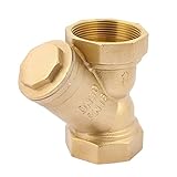 uxcell 水ゲートシングル方向弁 3.8cm 57mm メススレッド径 デュアルポート 真鍮