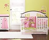 New Baby Sweet Zoo Safari 9pcs Crib Cot Bedding Set with musical mobile [並行輸入品]