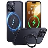 【8年間の技術結晶！4in1超万能モデル】CASEKOO for iPhone 16 Pro ケース 米軍MIL規格 横縦両立 指紋防止 マット仕上げ 最大25W急速充電対応 MagSafe対応 黄変防止 半透明 ストラップホール付き ワイヤレス充電対応 「MagicStand」for いphone16pro ケース 6.3インチ(ピンク)