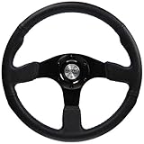 fortune(フォーチューン) D1 SPEC FLAT-R PVCレザーステアリング 33パイ ブルーステッチ DSC-FC330BL