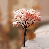 Liebeye 桜の木 人工観葉植物 真似 ミニ マイクロ景観　樹脂ツリー ミニチュアガーデン 装飾 工芸品 ドールハウス 植木鉢 人工 造花　家飾り　インテリア おしゃれ 可愛い 桜の木