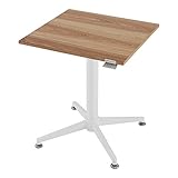 Bauhutte (バウヒュッテ) 昇降式 ワンプッシュスタンディングテーブル [ 幅60cm×奥行60cm 木目柄ナチュラル ] BGD-600-NA