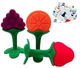 Teenie Greenie Baby Premium Sensory Teething Toys & Organic Cotton Bib Gift Set (Airplanes) by Teeni