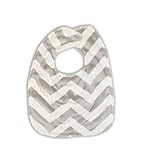 Caught Ya Lookin' Reversible Baby Bib, Grey and White Chevron by Caught Ya Lookin'