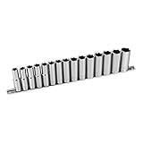 Powerbuilt 641750 1/2 Drive 6-Point Deep Well Metric Socket Set 15 Piece [並行輸入品]