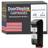 DoorStepInk 45 ブラック 再生インクカートリッジ HP 45 (51645A) 交換用 - HP 110/120/140/150/160/170に対応 - 大容量1パック