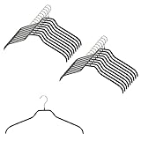 マワ ドイツのすべらない ハンガー シルエット 45F 20本組 ブラック 10年保証