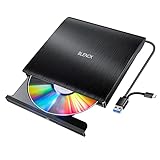 BLENCK DVDドライブ 外付け USB3.0 ポータブル CD/DVDプレイヤー 静音 高速 軽量 スリム コンパクト CD/DVD読取・書込 デスクトップパソコン 日本語取扱説明書付き (ブラック)