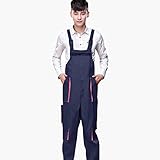 [Enerhu] サロペット作業服 オーバーオール オールシーズン男女兼用作業着 ワークウエア Navy 170