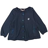 【秋冬物】 nico hrat(ニコフラート) 綿レーヨン天竺ブラックウォッチカーディガン 90cm /BK NO.B-250661