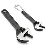 2Pcs 2.5Inch &Amp; 4Inch Mini Metal Adjustable Wrenches Spanner