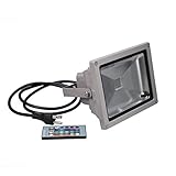 eBoTrade Outdoor LED Flood Light, 10W RGB Color Changing Waterproof Security Lights with US 3-Plug &