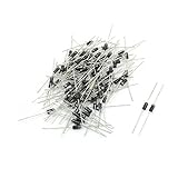 uxcell　ファストリカバリダイオード　整流ダイオード　100個入り　ブラック　シルバートーン　円筒形状　2.5×5mm　FR107　1000V　1A
