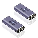 Poyiccot USB Cメス-メスアダプター USB Cカプラー 240W Power Delivery、40Gbps Type Cエクステンダーアダプター 8K@60Hzビデオ付き iPad、MacBook、Thunderbolt 4/3に対応 (2パック)