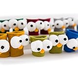 ARAUS　子供　靴下　ソックス　三次元　大きな目 カラフル　女の子 男の子　ベビー　カール かわいい　おしゃれ　動物　綿　5足セット　くつした 吸湿 抗菌　パーティ/誕生日プレゼント（1－8歳用） 